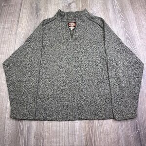 Vintage The Australian Outback Collection Mens Gray Quarter Zip Sweater Size XL